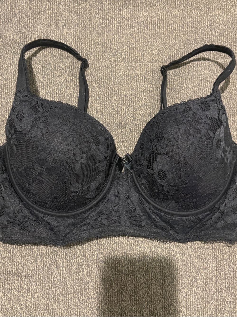 Victoria’s Secret Black Lace longline Underwire Bra - Women Intimates